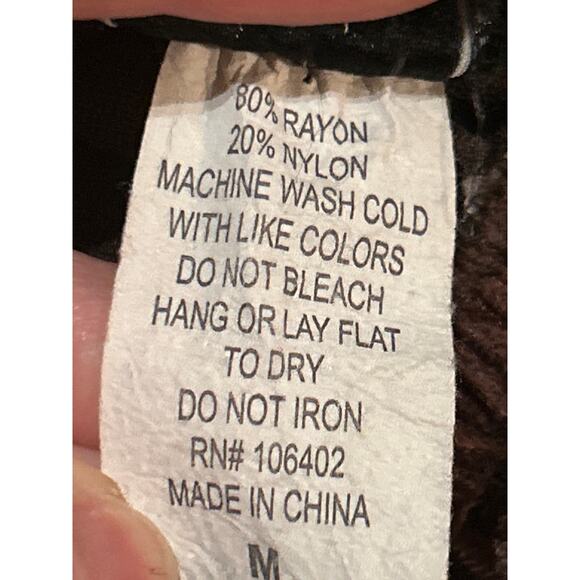 Vintage Chocolate Brown 3 Tiered Velvet Skirt - Picture 3 of 5